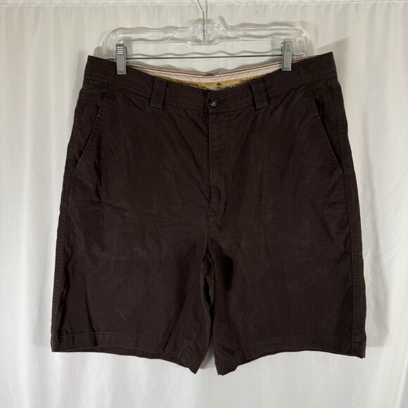 Tommy Bahama Shorts Men's 34 Brown Tencel Lyocell Pockets Button Zip - Picture 1 of 7